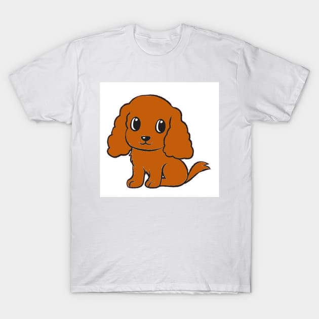 cavalier king charles spaniel ruby cartoon T-Shirt by Wanderingangel